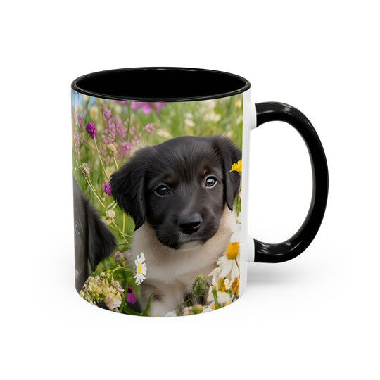 Cute Puppy Accent Coffee Mug - 11oz & 15oz, Perfect Gift for Dog Lovers