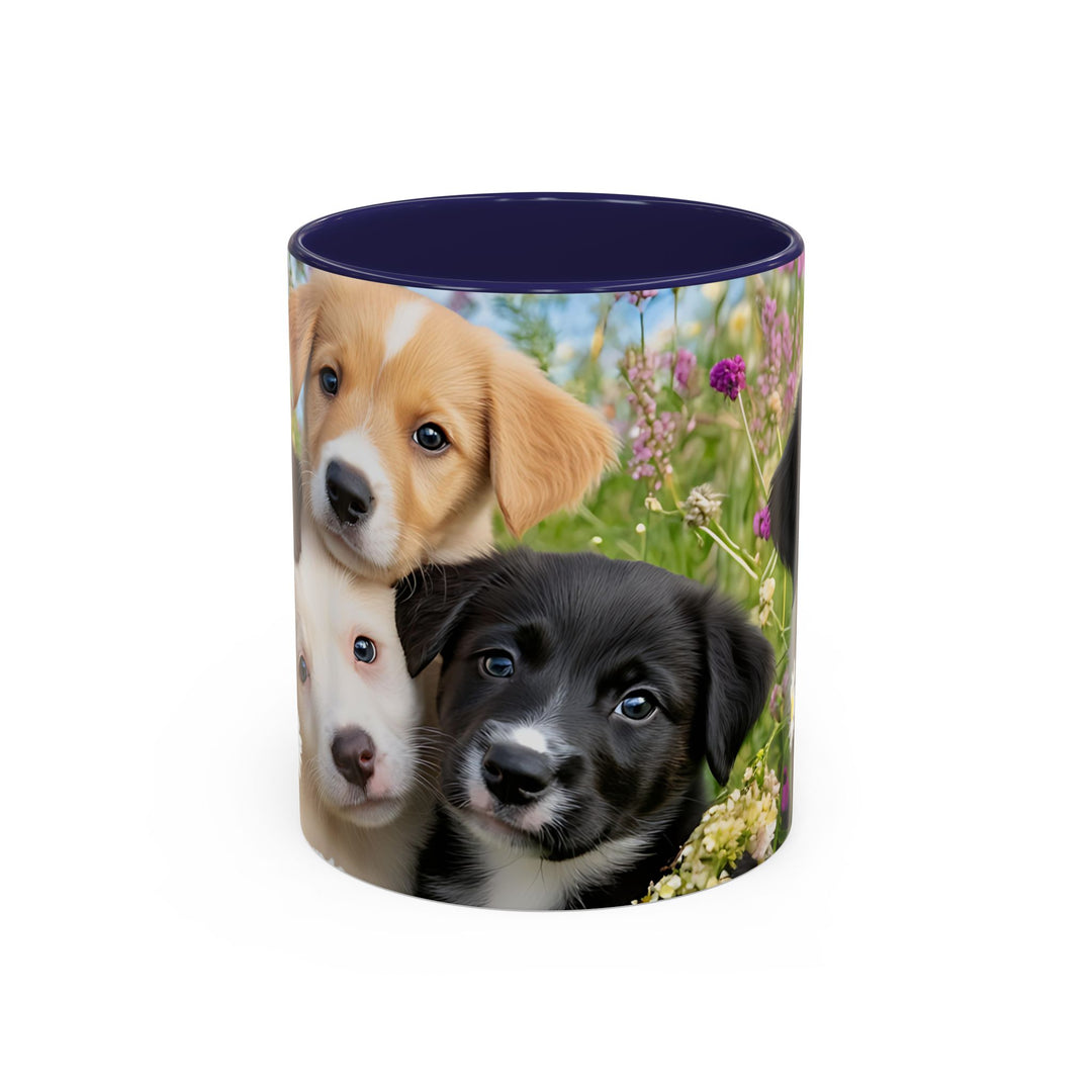 Cute Puppy Accent Coffee Mug - 11oz & 15oz, Perfect Gift for Dog Lovers