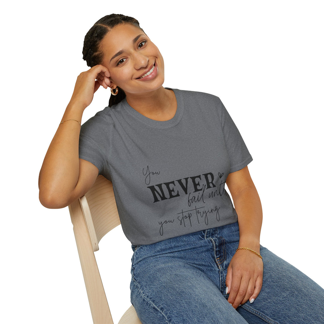 Never Give Up! Inspirational Unisex Softstyle Tee