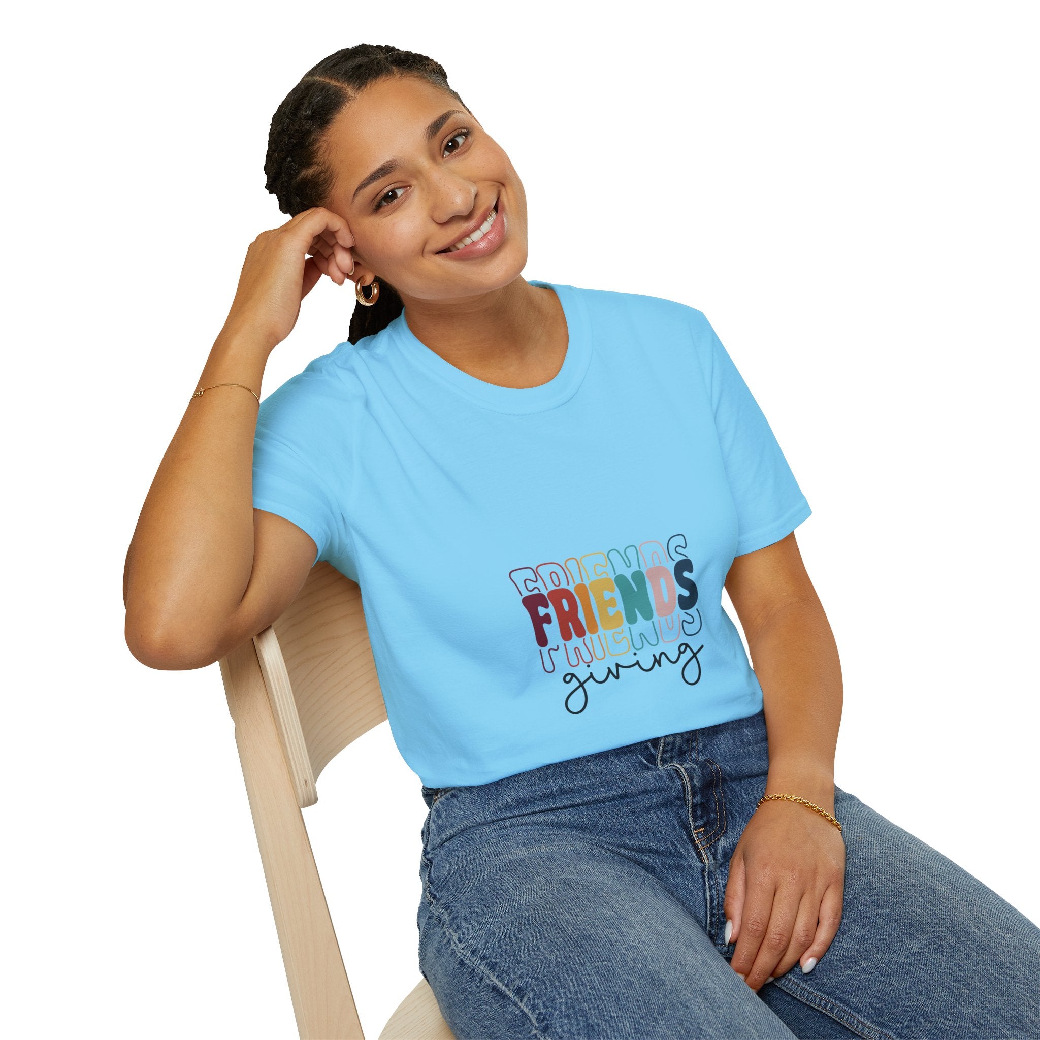 Friendsgiving Unisex Softstyle T-Shirt | Cozy Gathering Tee-Slay Eclectic