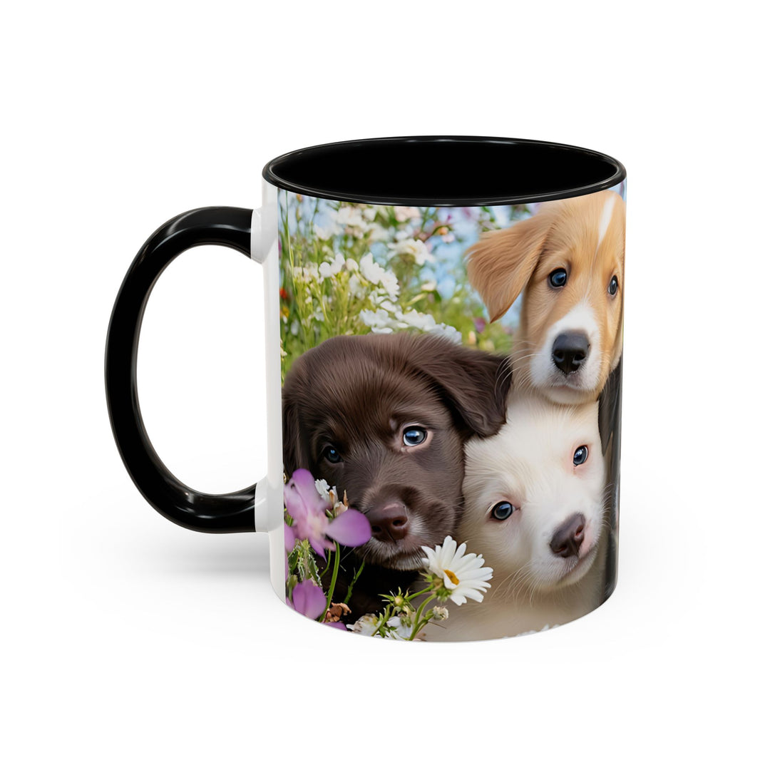 Cute Puppy Accent Coffee Mug - 11oz & 15oz, Perfect Gift for Dog Lovers