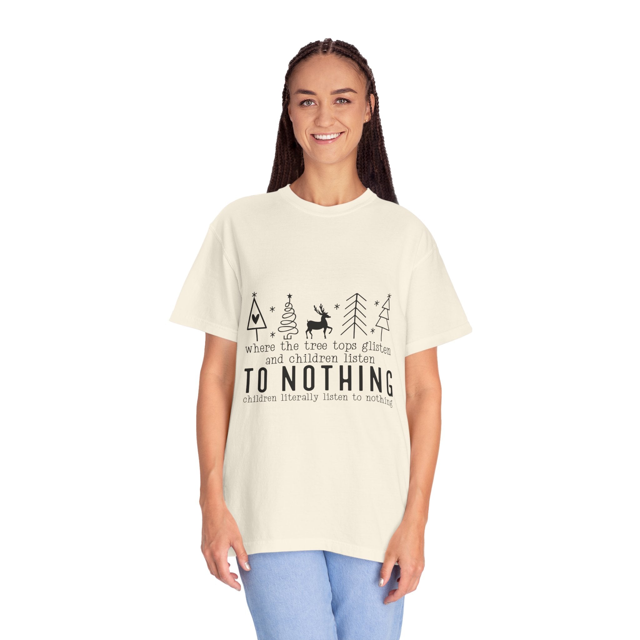 Holiday Humor Unisex Garment-Dyed T-Shirt - 'To Nothing' Christmas Quote-Slay Eclectic