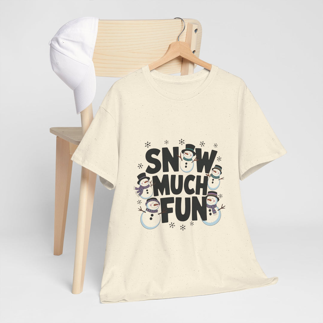 Fun Snowman Unisex Heavy Cotton Tee – Perfect for Winter Celebrations!