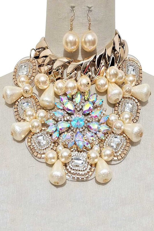 Radiant Glamour Jewelry Set: Necklace and Earrings for Every Occasion