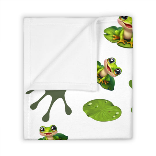 Cozy Frog Print Throw Blanket - Perfect for Kids and Nature Lovers AI Art