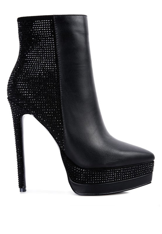 ENCANTO Diamante Set High Heeled Ankle Boot