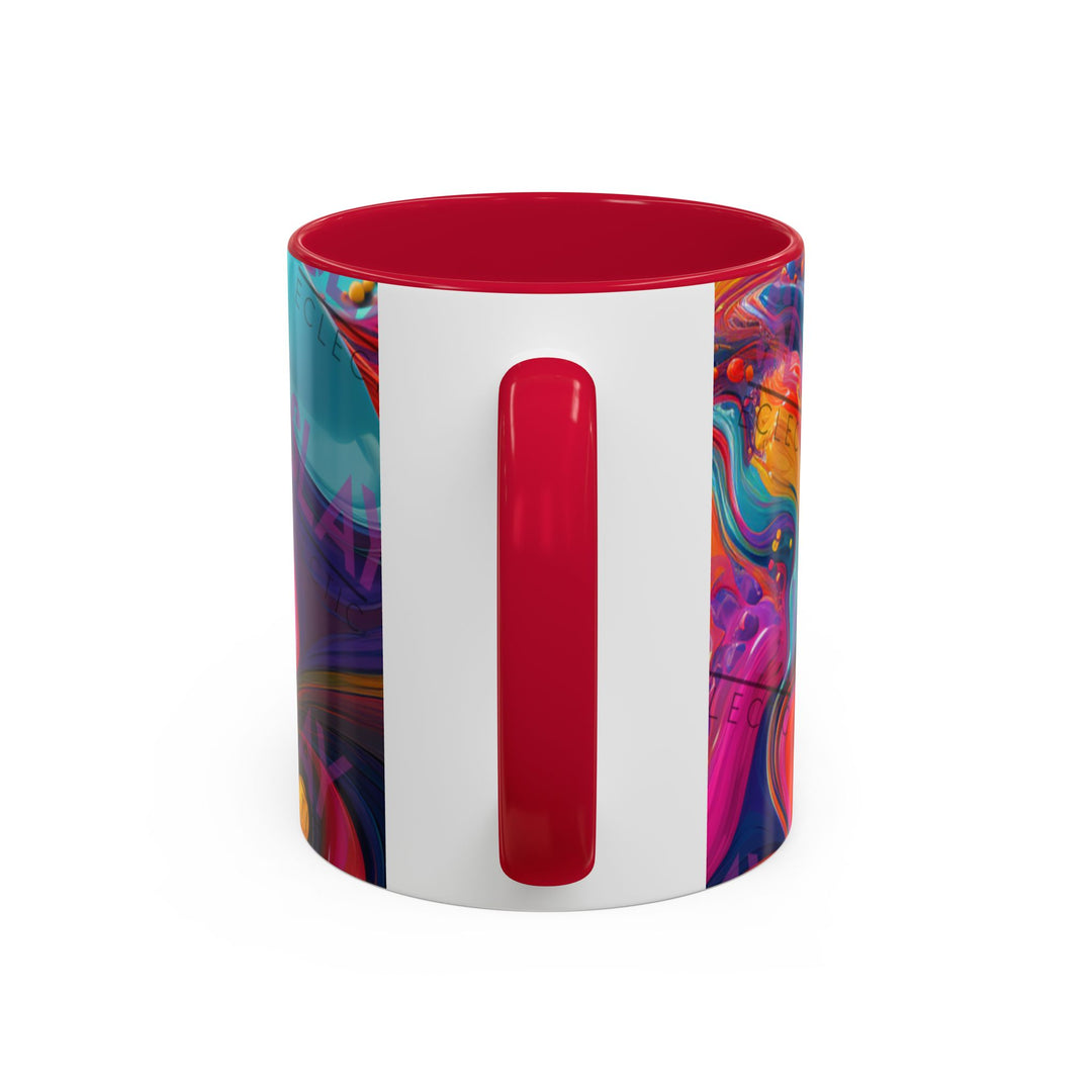 Vibrant Eclectic Coffee Mug, Abstract 4k AI, 11oz