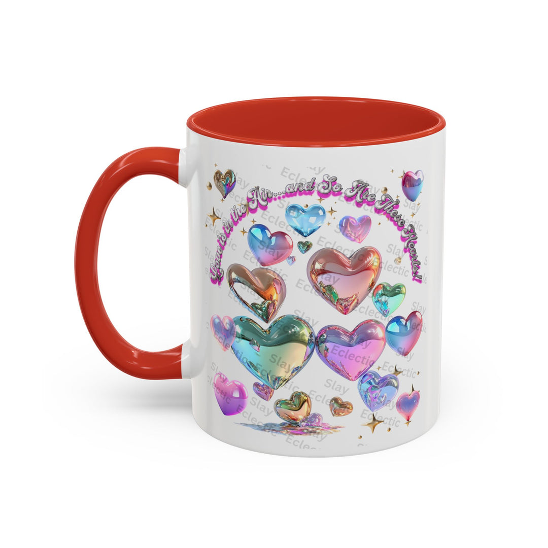 Colorful Heart Accent Coffee Mug - Perfect Gift for Loved Ones