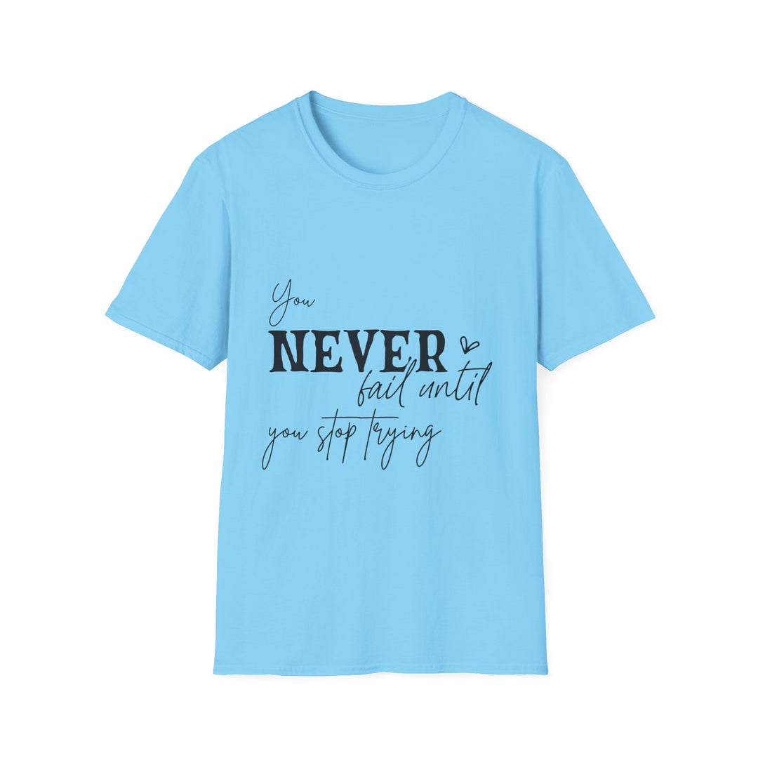 Never Give Up! Inspirational Unisex Softstyle Tee