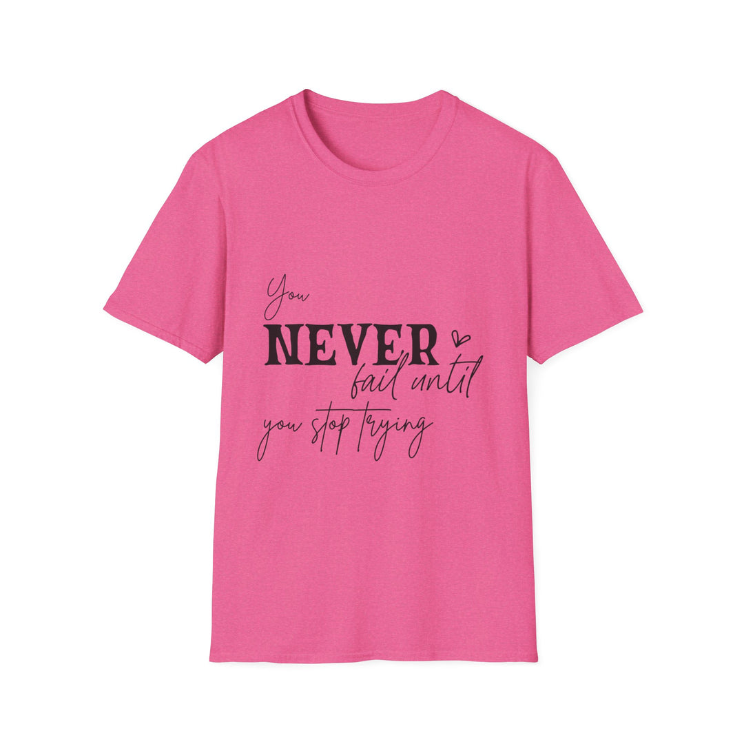 Never Give Up! Inspirational Unisex Softstyle Tee