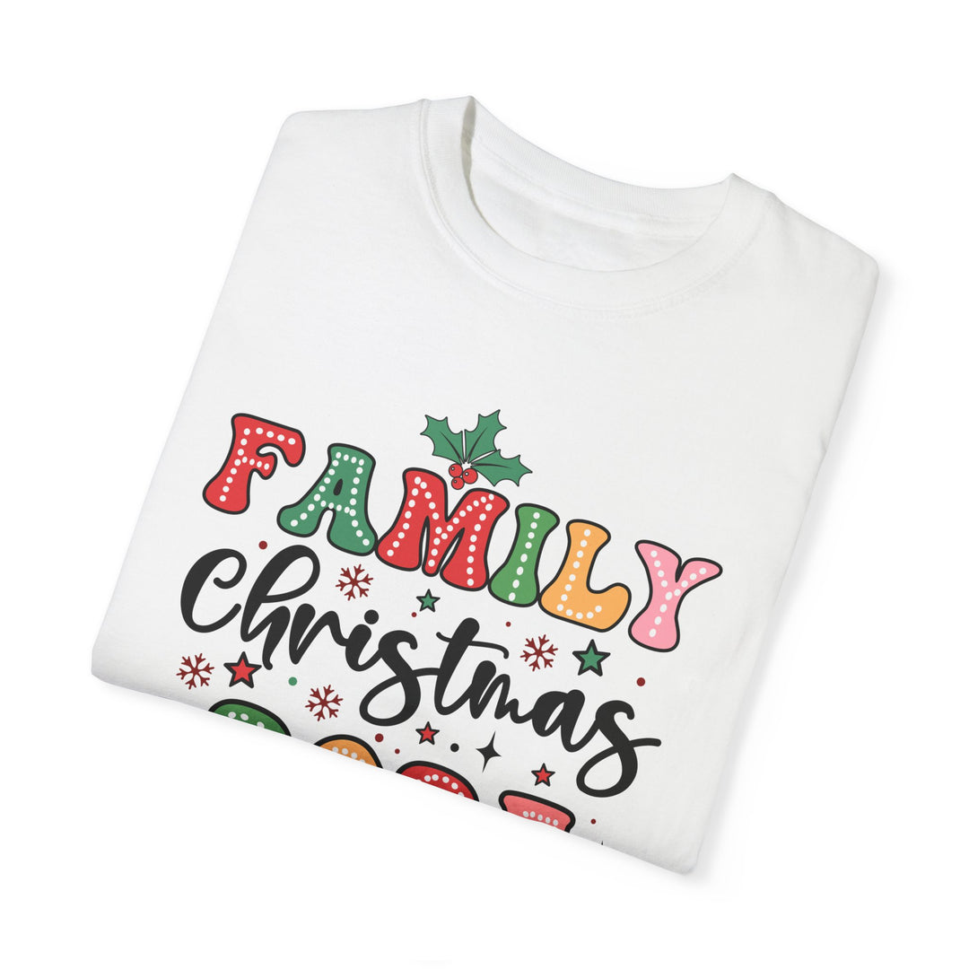 Cherished Moments Family Christmas 2024 Tee - Cozy Unisex Garment-Dyed Style