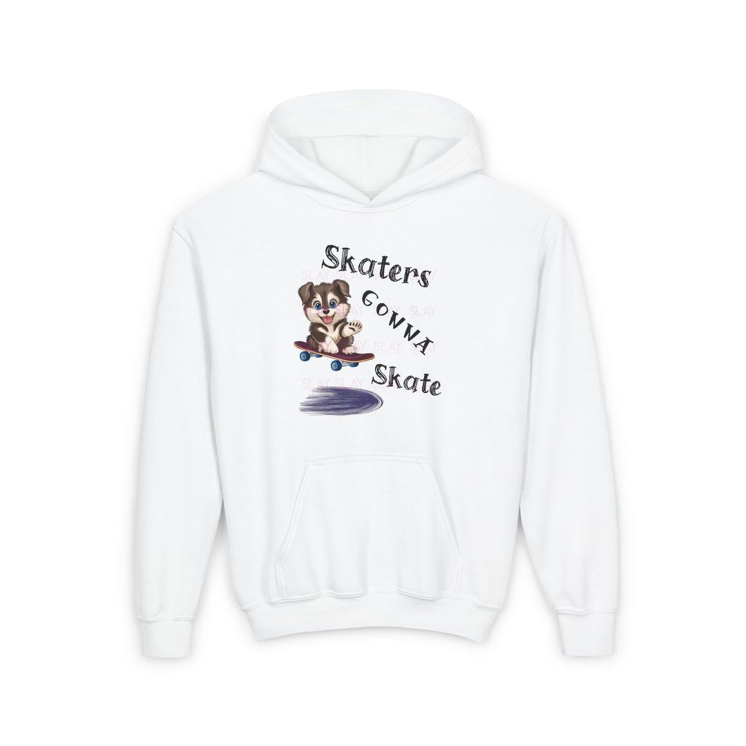 Skaters Gonna Skate Youth Hoodie - Fun and Trendy Sweatshirt for Young Skateboarders