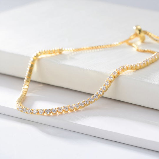 Elegant CZ Gold Plated Bracelet