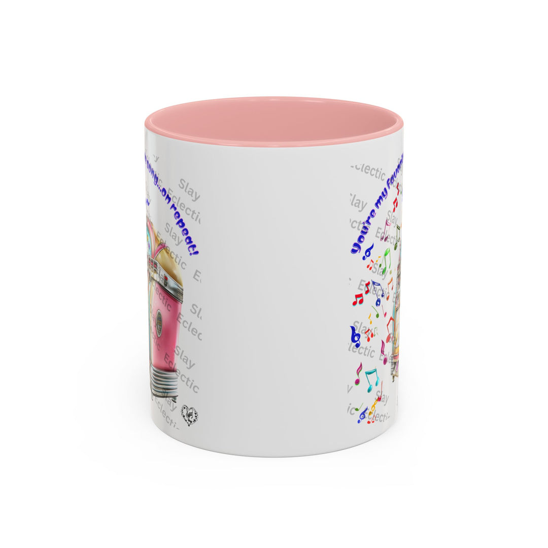 Retro Jukebox Valentine Coffee Mug - Music Lovers Gift, 11 oz