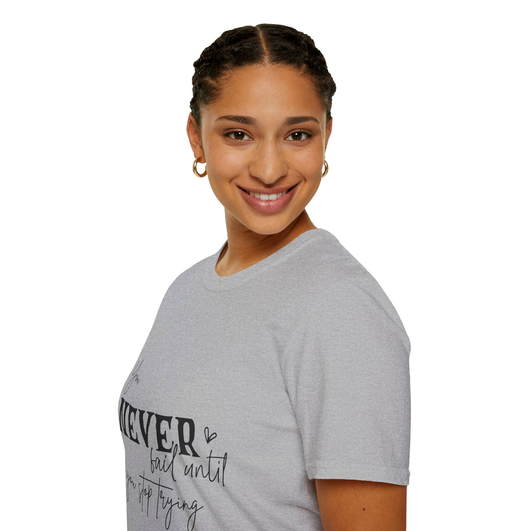 Never Give Up! Inspirational Unisex Softstyle Tee