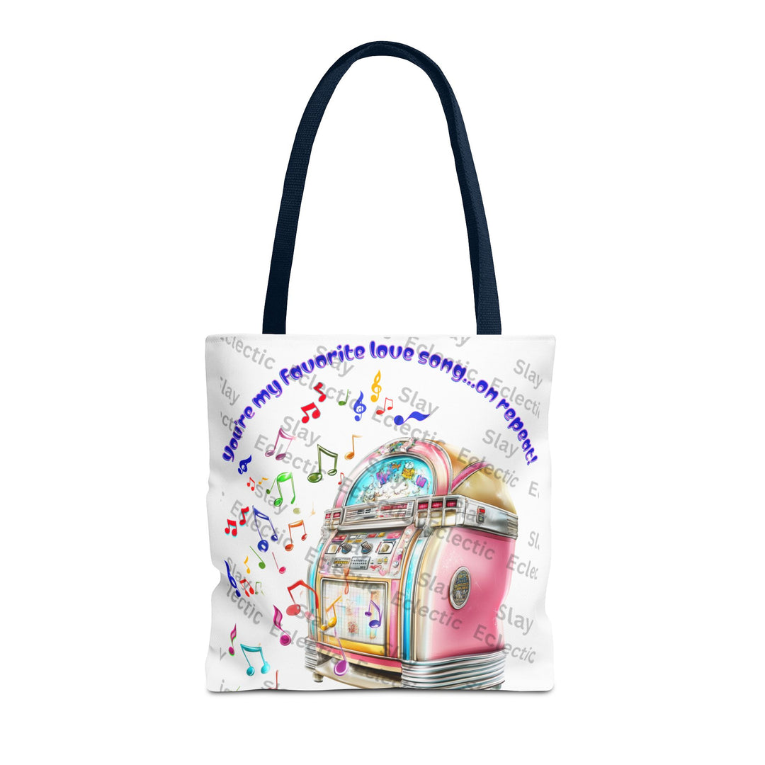 Retro Valentine Jukebox Tote Bag for Music Lovers & Gifts