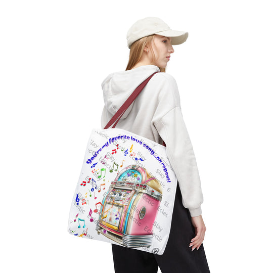 Retro Valentine Jukebox Tote Bag for Music Lovers & Gifts