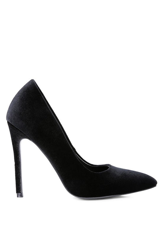 Velvet Verve High Heel Pumps