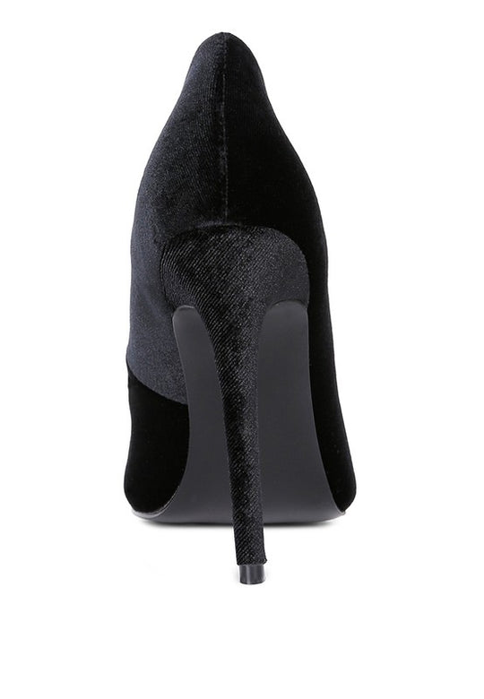 Velvet Verve High Heel Pumps