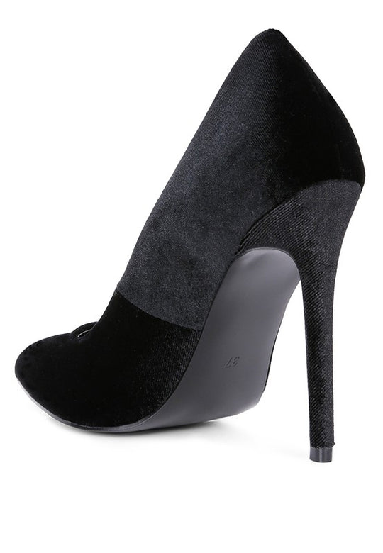 Velvet Verve High Heel Pumps