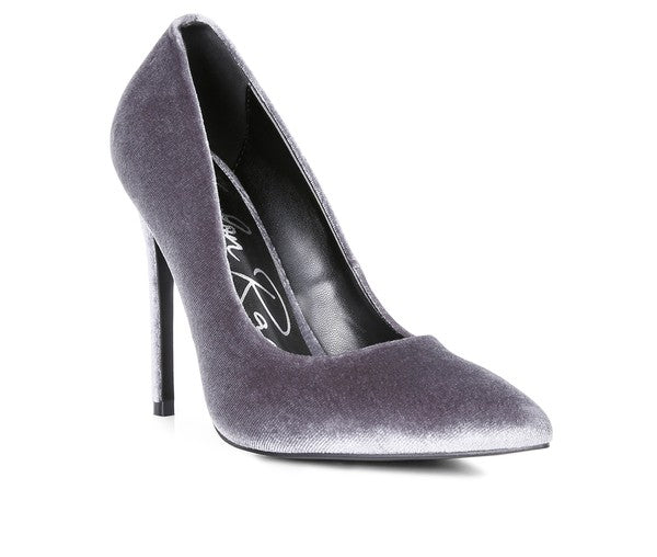 Velvet Verve High Heel Pumps