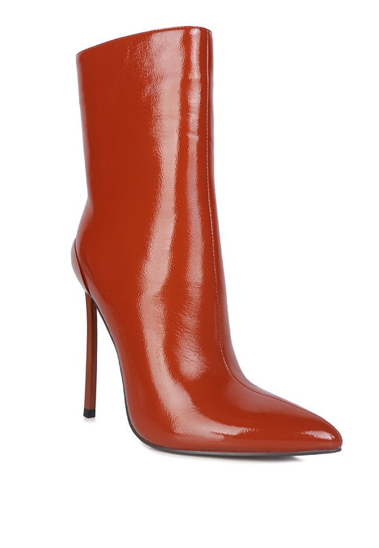 Mercury Patent High Heeled Ankle Boot