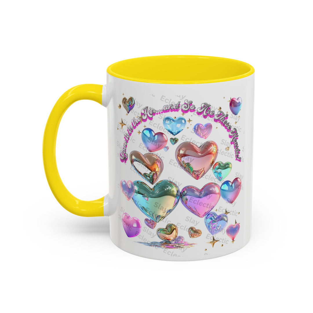 Colorful Heart Accent Coffee Mug - Perfect Gift for Loved Ones