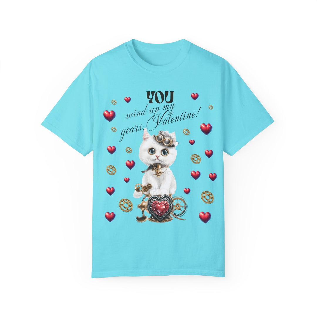 Purr-fect Valentine's Day Tee - 'You Wind Up My Gears, Love!'