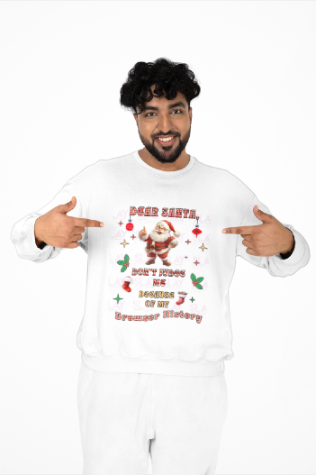 Santa, Please Don't Judge Me! Funny Holiday Sweatshirt