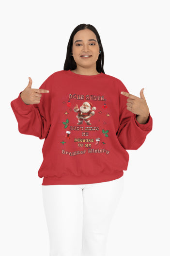 Funny Holiday Sweatshirt - Dear Santa, Don't Judge Me!-Slay Eclectic