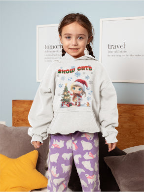 Kids Clothes - Snow Cute Toddler Hoodie – Cozy Holiday Fleece Pullover For Christmas