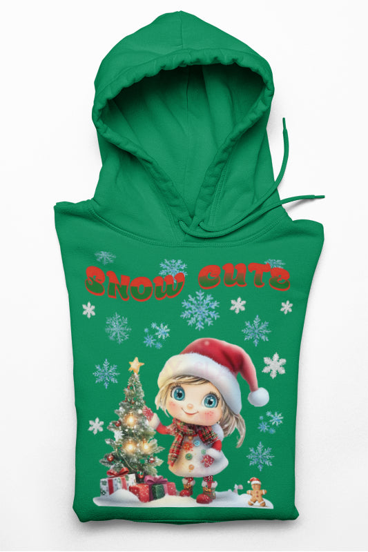 Kids Clothes - Snow Cute Toddler Hoodie – Cozy Holiday Fleece Pullover For Christmas