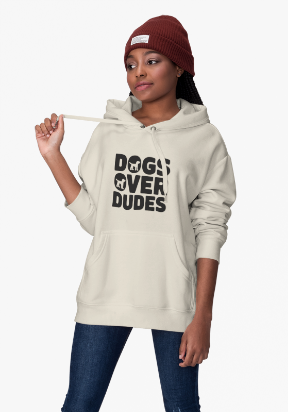 Dogs Over Dudes Hoodie - Unisex Heavy Blend™ Sweatshirt for Dog Lovers