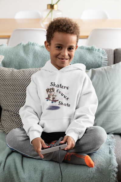 Skaters Gonna Skate Youth Hoodie - Fun and Trendy Sweatshirt for Young Skateboarders