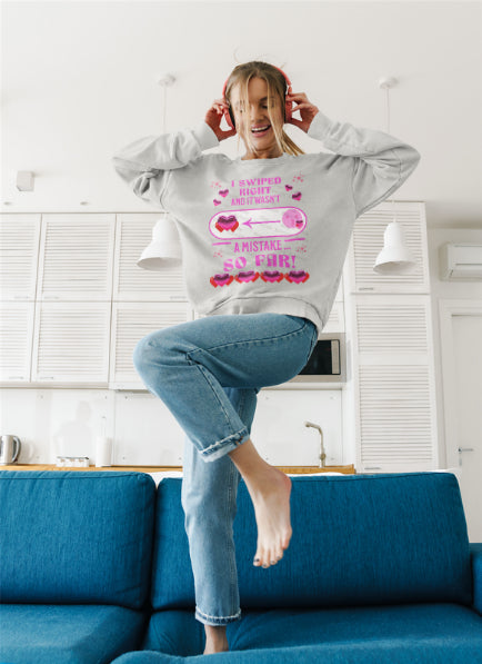 Sweatshirt - Swipe Right For Love: Hilarious Valentine's Day Sweatshirt