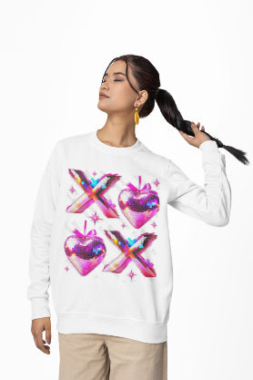 Sweatshirt - Glimmering Heartfelt Sweatshirt For Valentine's Day