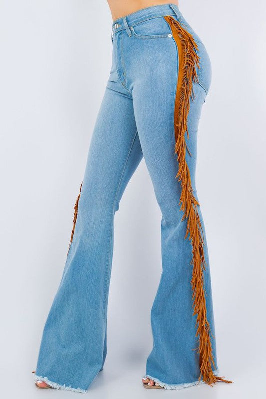 Fringe Bell Bottom Jean-Slay Eclectic