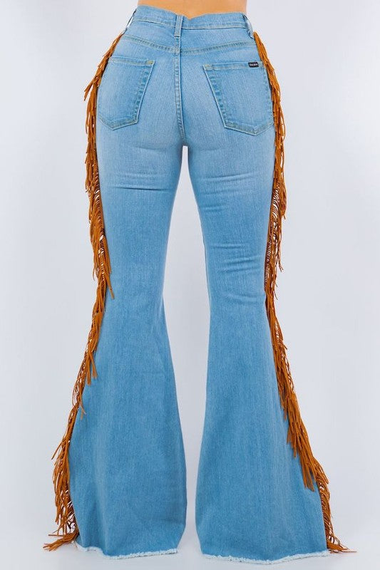 Fringe Bell Bottom Jean