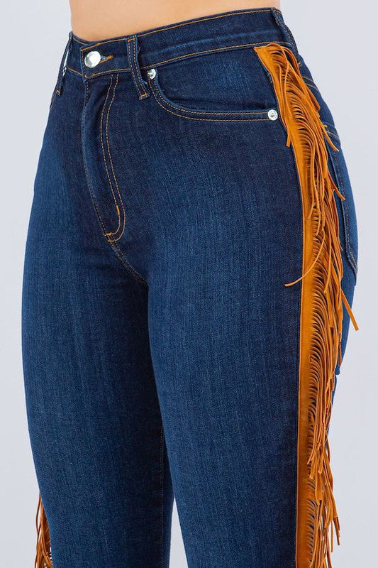 Fringe Bell Bottom Jean