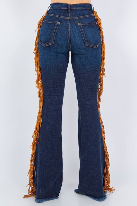 Fringe Bell Bottom Jean