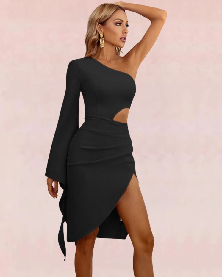 Dazzle Bodycon Mini Dress - Black