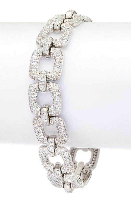 Sparkling Elegance Micro Set CZ Bracelet-Slay Eclectic