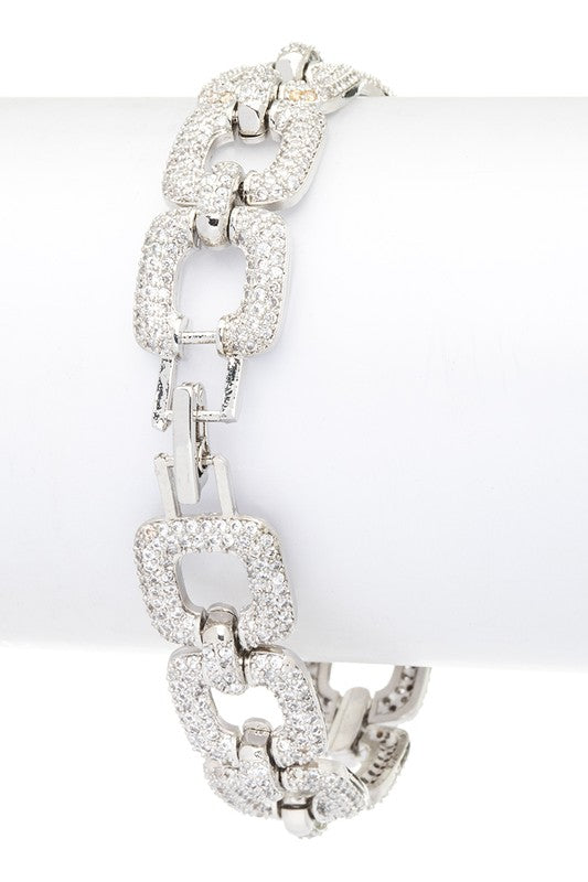 Sparkling Elegance Micro Set CZ Bracelet-Slay Eclectic