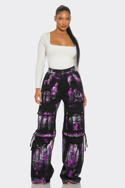 Graffiti Vibe Urban Cargo Pants-Slay Eclectic