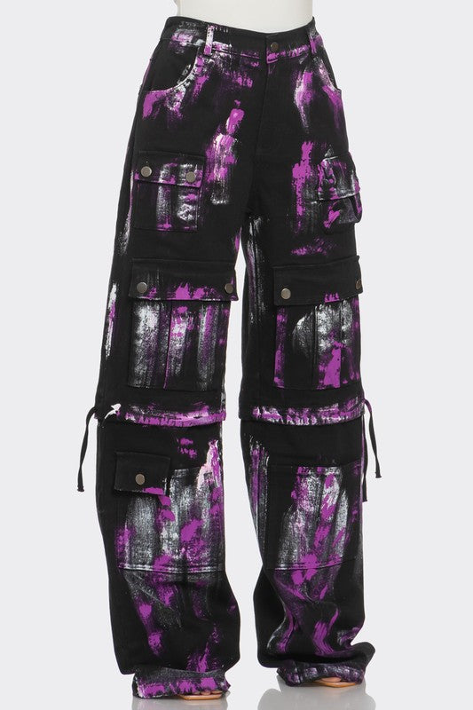 Graffiti Vibe Urban Cargo Pants-Slay Eclectic