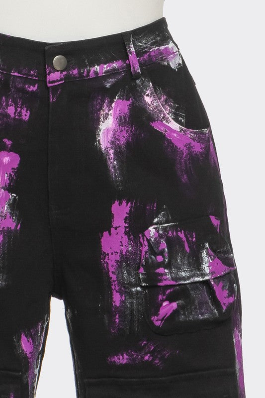 Graffiti Vibe Urban Cargo Pants-Slay Eclectic