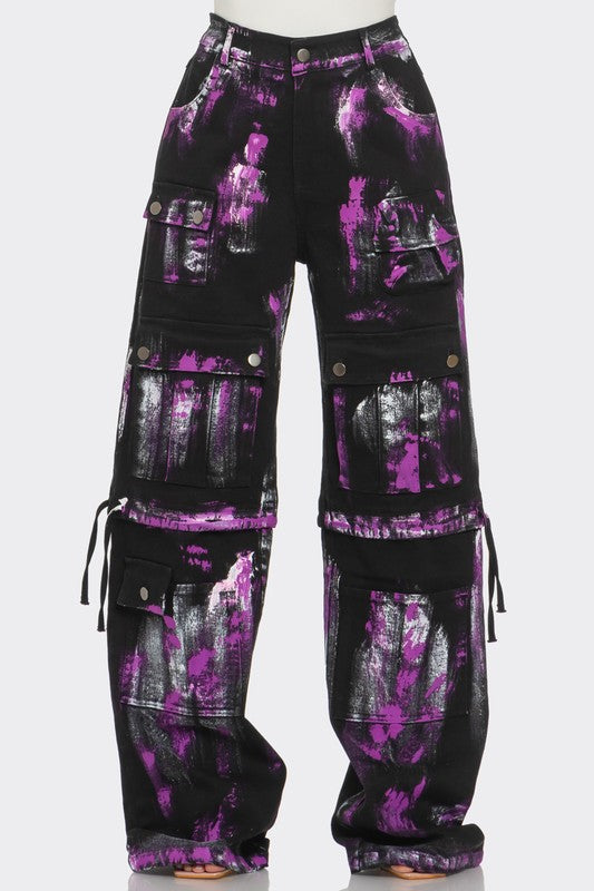 Graffiti Vibe Urban Cargo Pants-Slay Eclectic