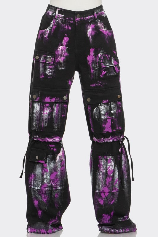 Graffiti Vibe Urban Cargo Pants-Slay Eclectic