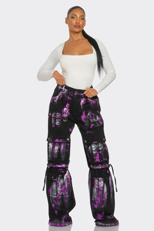 Graffiti Vibe Urban Cargo Pants-Slay Eclectic