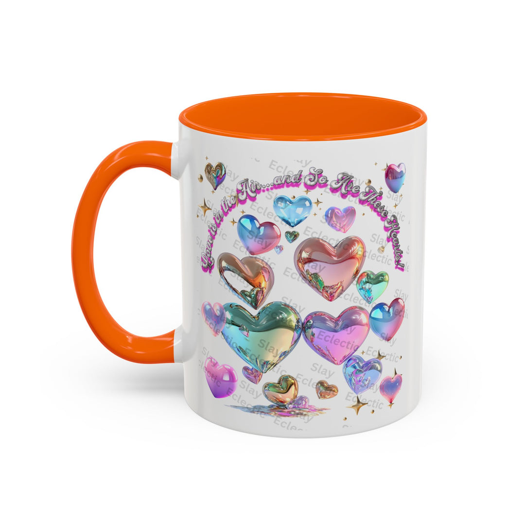 Colorful Heart Accent Coffee Mug - Perfect Gift for Loved Ones